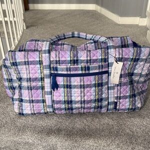 Vera Bradley Purple Plaid Travel Bag